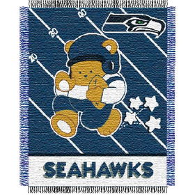 Seattle Seahawks NFL Triple Woven Jacquard Throw (Baby Series) (36x46")"seattle 