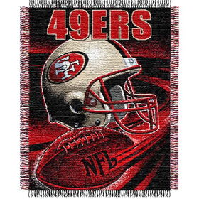 San Francisco 49ers NFL Triple Woven Jacquard Throw (Spiral Series) (48x60")"san 