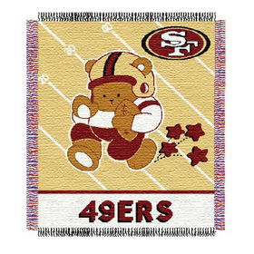 San Francisco 49ers NFL Triple Woven Jacquard Throw (Baby Series) (36x46")"san 