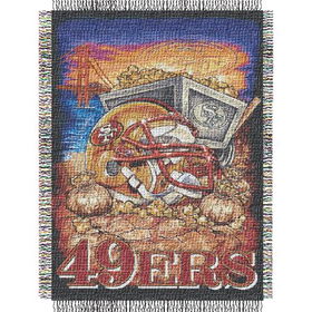 San Francisco 49ers NFL Woven Tapestry Throw (Home Field Advantage) (48x60")"san 