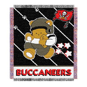 Tampa Bay Buccaneers NFL Triple Woven Jacquard Throw (Baby Series) (36x46")"tampa 