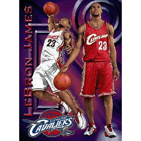 Lebron James #23 Cleveland Cavaliers NBA Woven Tapestry Throw Blanket (48x60")"lebron 