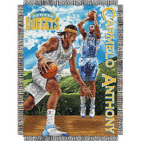 Carmello Anthony #15 Denver Nuggets NBA Woven Tapestry Throw Blanket (48x60")"carmello 