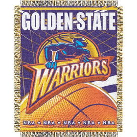 Golden State Warriors NBA Triple Woven Jacquard Throw (019 Series) (48x60")"golden 