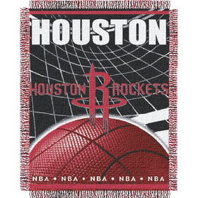 Houston Rockets NBA Triple Woven Jacquard Throw (019 Series) (48x60")"houston 