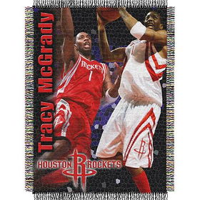 Tracy McGrady #1 Houston Rockets NBA Woven Tapestry Throw Blanket (48x60")"tracy 