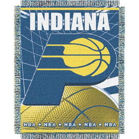 Indiana Pacers NBA Triple Woven Jacquard Throw (019 Series) (48x60")"indiana 