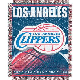 Los Angeles Clippers NBA Triple Woven Jacquard Throw (019 Series) (48x60")"los 