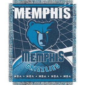 Memphis Grizzlies NBA Triple Woven Jacquard Throw (019 Series) (48x60")"memphis 