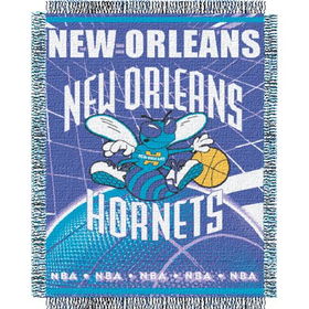 New Orleans Hornets NBA Triple Woven Jacquard Throw (019 Series) (48x60")"orleans 