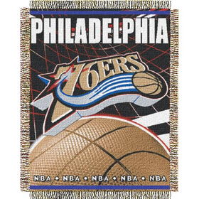 Philadelphia 76Ers NBA Triple Woven Jacquard Throw (019 Series) (48x60")"philadelphia 
