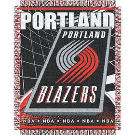 Portland Trail Blazers NBA Triple Woven Jacquard Throw (019 Series) (48x60")"portland 