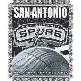 San Antonio Spurs NBA Triple Woven Jacquard Throw (019 Series) (48x60")"san 