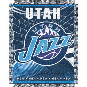 Utah Jazz NBA Triple Woven Jacquard Throw (019 Series) (48x60")"utah 