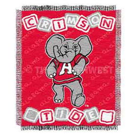 Alabama Crimson Tide NCAA Triple Woven Jacquard Throw (044 Series) (36x46")"alabama 