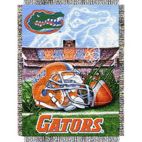 Florida Gators NCAA Woven Tapestry Throw (Home Field Advantage) (48x60")"florida 
