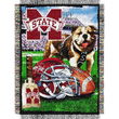 Mississippi State Bulldogs NCAA Woven Tapestry Throw (Home Field Advantage) (48x60")"