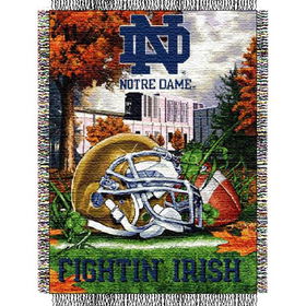 Notre Dame Irish NCAA Woven Tapestry Throw (Home Field Advantage) (48x60")"notre 