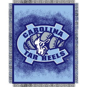 North Carolina Tar Heels NCAA Triple Woven Jacquard Throw (019 Focus) (48x60")"north 
