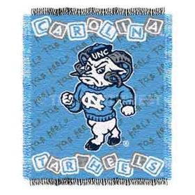 North Carolina Tar Heels NCAA Triple Woven Jacquard Throw (044 Series) (36x46")"north 