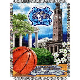 North Carolina Tar Heels NCAA Woven Tapestry Throw (Home Field Advantage) (48x60")"north 