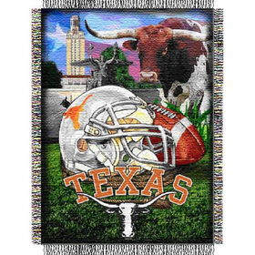Texas Longhorns NCAA Woven Tapestry Throw (Home Field Advantage) (48x60")"texas 