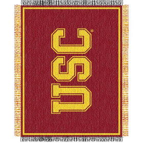USC Trojans NCAA Triple Woven Jacquard Throw (019 Focus) (48x60")"usc 