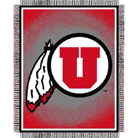 Utah Utes NCAA Triple Woven Jacquard Throw (019 Focus) (48x60")"utah 