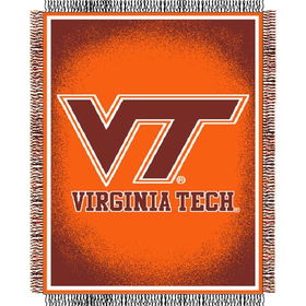 Virginia Tech Hokies NCAA Triple Woven Jacquard Throw (019 Focus) (48x60")"virginia 