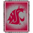 Washington State Cougars NCAA Triple Woven Jacquard Throw (019 Focus) (48x60")"