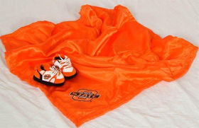 Oklahoma State Cowboys Baby Slippers & Blanket Setoklahoma 