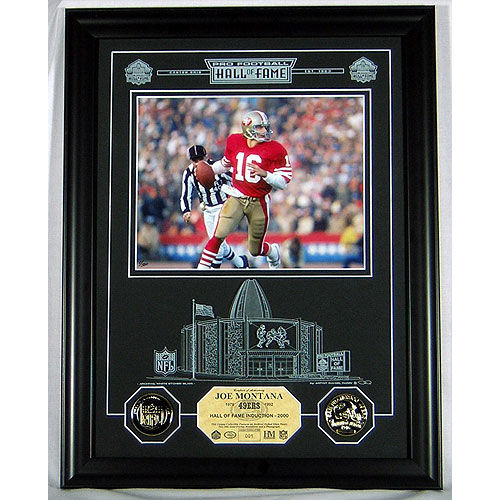 Joe Montana Hof Archival Etched Glass Photomintjoe 