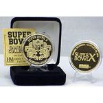 24kt Gold Super Bowl X flip coin