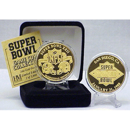 24kt Gold Super Bowl XXII flip coingold 