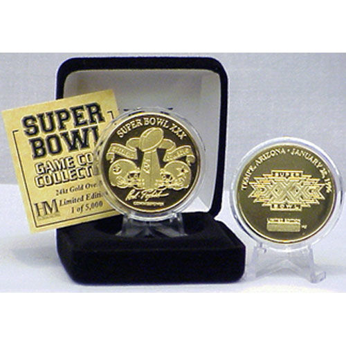 24kt Gold Super Bowl XXX flip coingold 