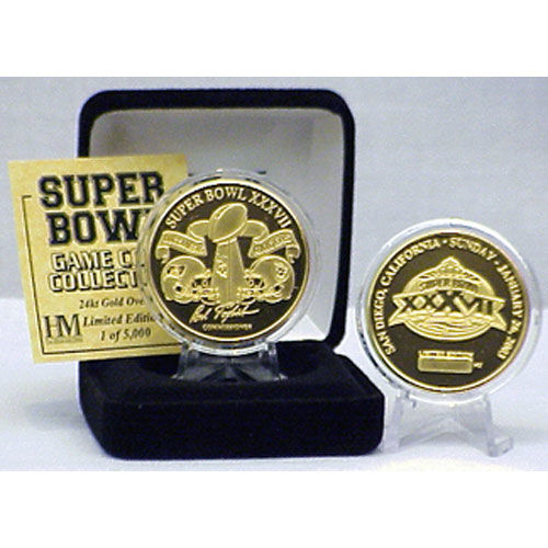 24kt Gold Super Bowl XXXVII flip coingold 