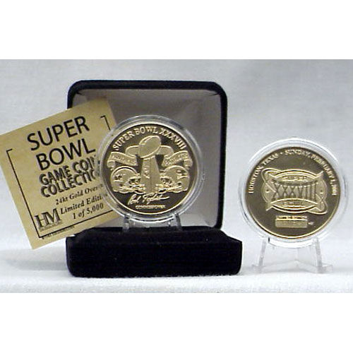 24kt Gold Super Bowl XXXVIII flip coingold 