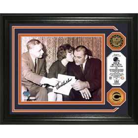 Dick Butkus Autographed 24KT Gold Coin Photo Mintdick 
