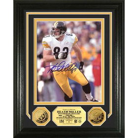 Heath Miller Autographed 24KT Gold Coin Photo Mintheath 