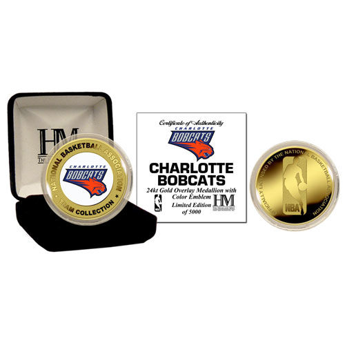 Charlotte Bobcats 24Kt Gold And Color Team Logo Coincharlotte 