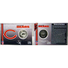 Chicago Bears Team History Coin Cardchicago 
