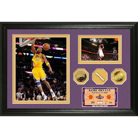 Kobe Bryant 2009 All Star Game Used Net & 24KT Gold Coin Photo Mintkobe 