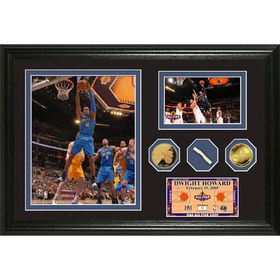 Dwight Howard 2009 All Star Game Used Net & 24KT Gold Coin Photo Mintdwight 