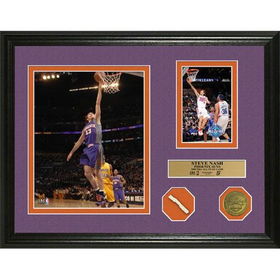 Steve Nash 2008 NBA All Star Game Used Net And Gold Coin Photo Mintsteve 