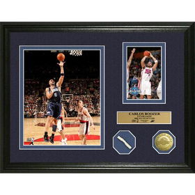 Carlos Boozer 2008 NBA ALL STAR GAME USED NET AND GOLD COIN PHOTO MINcarlos 