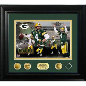 Brett Favre ?Career To Remember? S.E. 24Kt Gold Coin Photo Mintbrett 