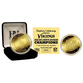 Minnesota Vikings '08 NFC North Division Champions 24KT Gold Coinminnesota 