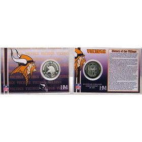 Minnesota Vikings Team History Coin Cardminnesota 