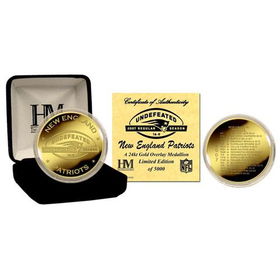 New England Patriots Undefeated Regular Season 24Kt Gold Coinengland 