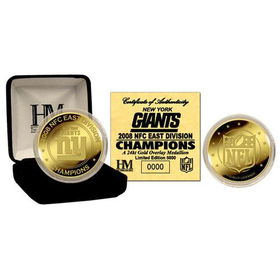 New York Giants '08 NFC East Division Champions 24KT Gold Coinyork 